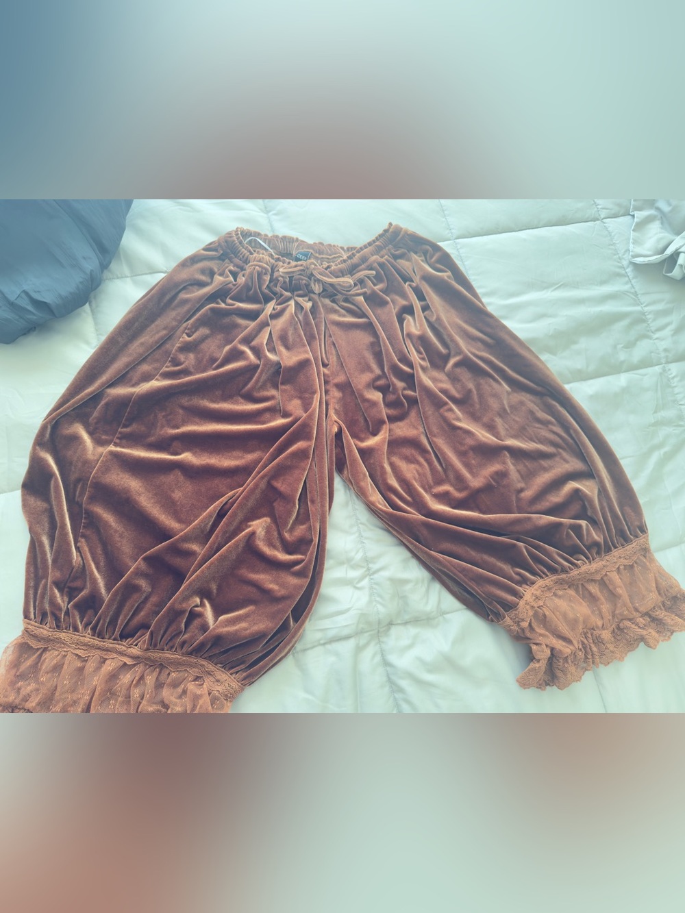 Cider Velvet Bloomer Pants - Rust